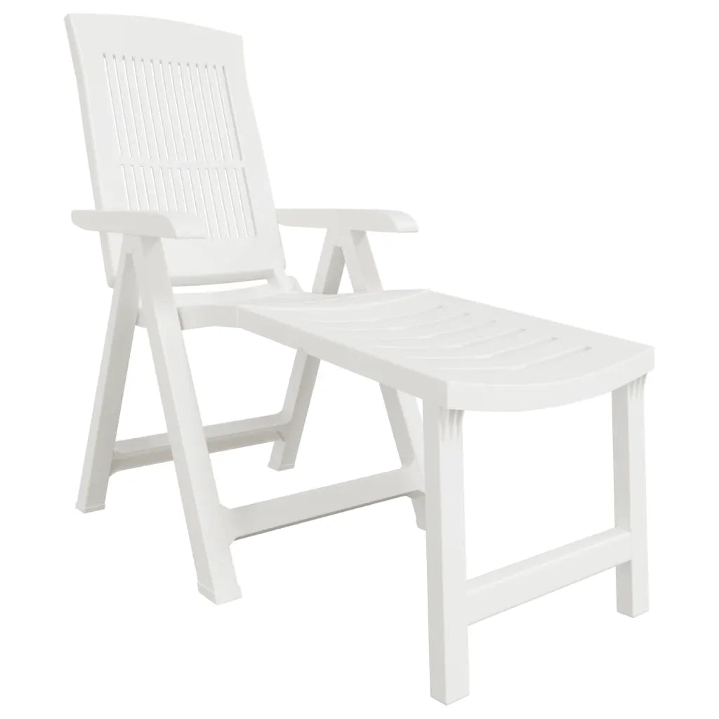 Lettino Prendisole | Sdraio da giardino | Lettino da sole Bianco in Plastica