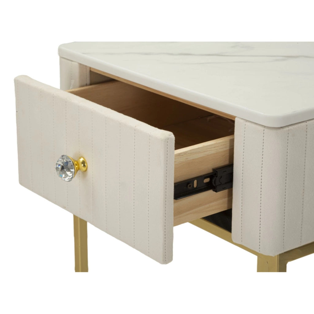 Set di Tavolini VKH771, Beige, Legno, 45x45x90 cm