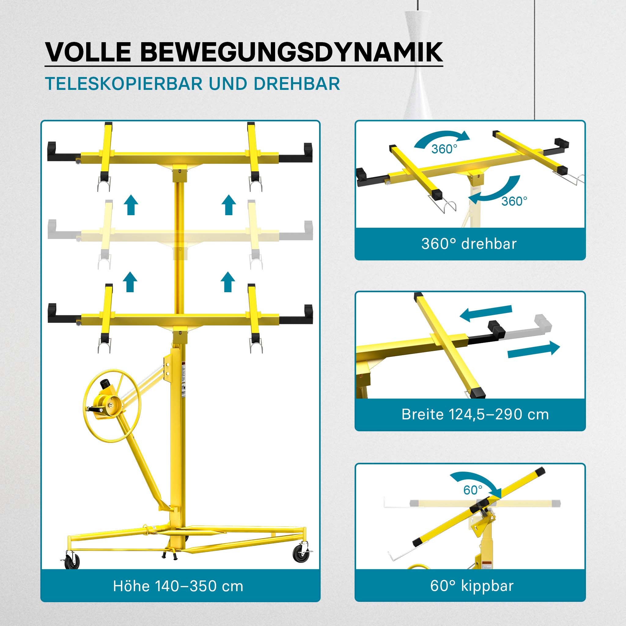 Solleva pannelli professionale XXL per cartongesso Alzalastre