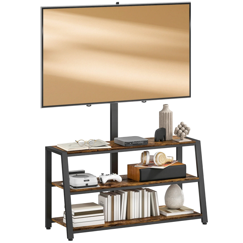 Mobile TV con supporto per televisori 32-70 pollici ¨C zephmum ¨C marrone 108x41x135 cm