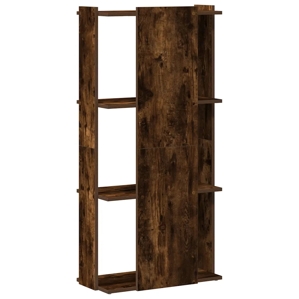Libreria a 3 Ripiani Rovere Fumo 60x30x120 cm Legno Multistrato 860269