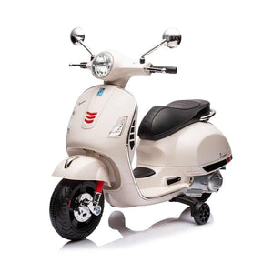 Moto Elettrica per Bambini Licenza Piaggio Vespa GTS Super con Batteria 12V Bianco
