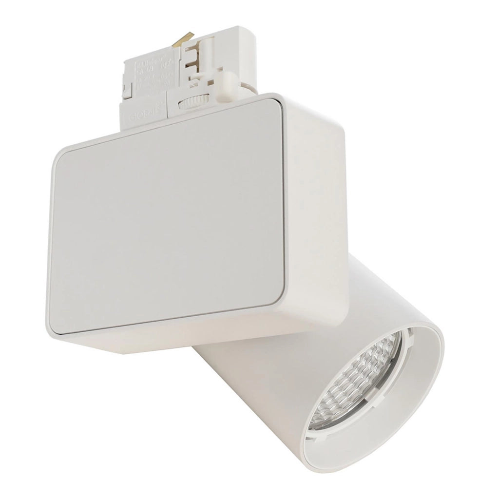 Faretto binario trifase LED 33W dimmerabile alta resa proiettore track luce orientabile illuminazione negozio vetrina RA90 SILVER 3000K