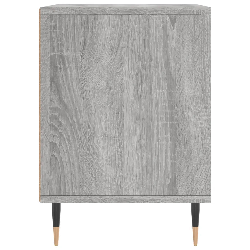 Comodini 2pz-Set di 2 Tavolino da notte Grigio Sonoma 40x35x50 cm in Legno Multistrato 456223