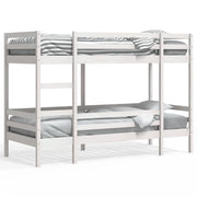 Letto singolo | Letto per adulti | Letto a Castello Bianco 80x200 cm in Legno Massello di Pino