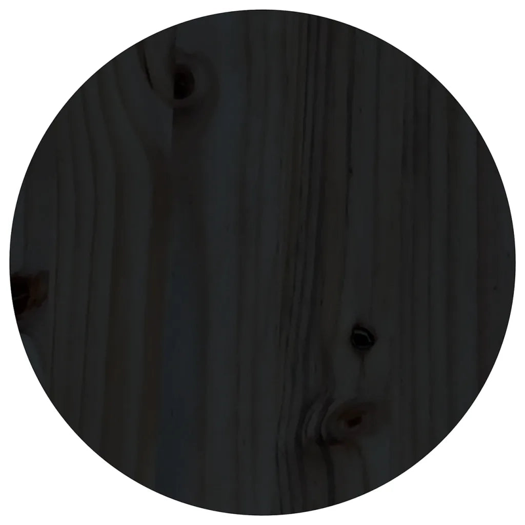 Tavolino da Salotto Nero Ã˜ 35x35 cm in Legno Massello di Pino cod mxl 25440