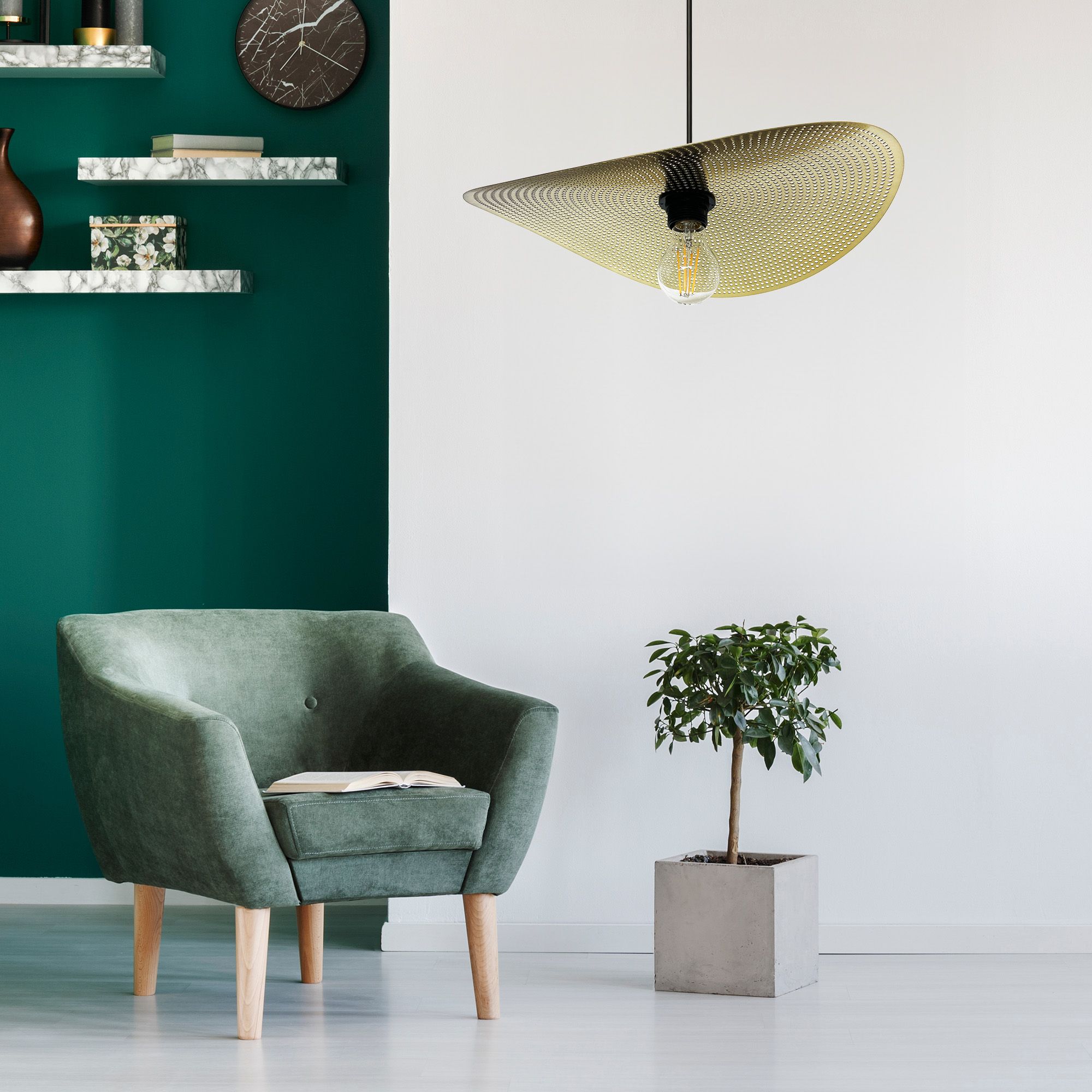 Lampada Da Soffitto APP1469-1CP Black/gold