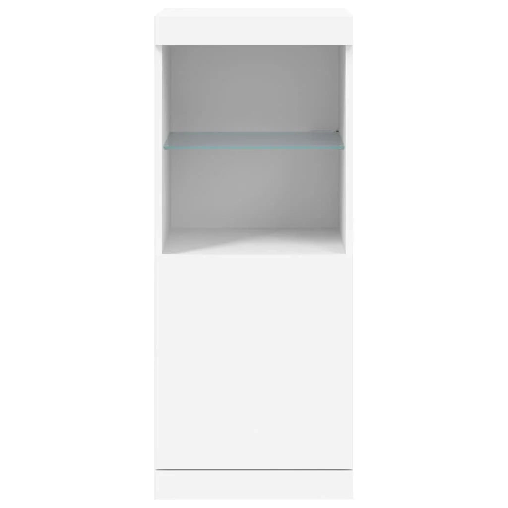 Buffet credenza cassettiera armadio mobile contenitore organizer per cucina soggiorno salotto con luci LED 41 x 37 x 100 cm bianco 02_0029848