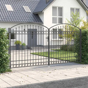 Cancello per recinzione ASSEN 401 x 250 cm Acciaio Grigio 42008945