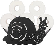 Supporto per carta igienica con tema animale - supporto per carta igienica in materico opaco nero per bagno, cucina, toilette (lumaca)