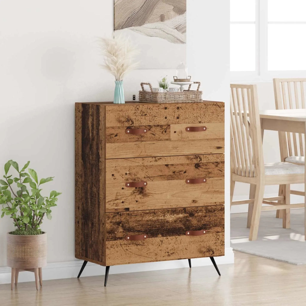 Cassettiera con cassetto Legno vecchio 69,5 x 34 x 90 cm
