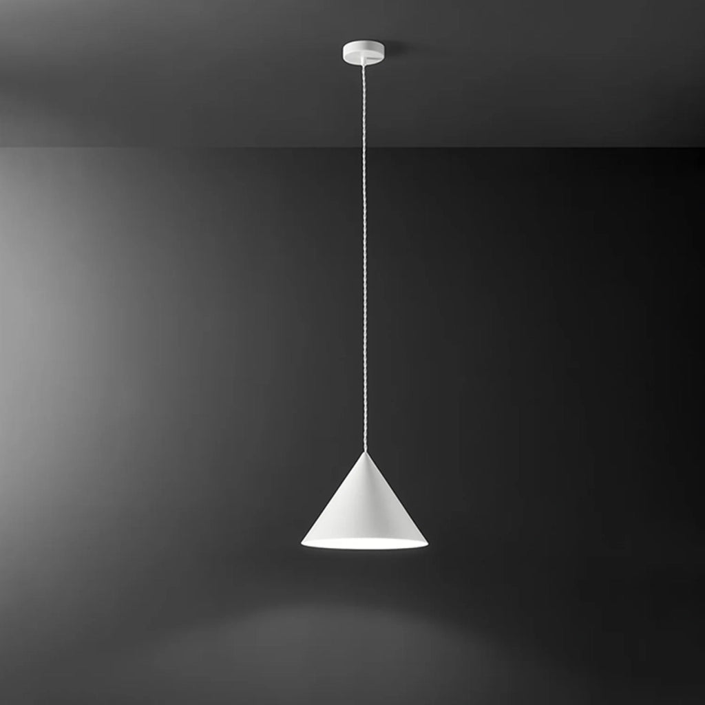Sospensione Minimal Iconic Metallo Bianco Opaco 1 Luce E27 Ip20 D30