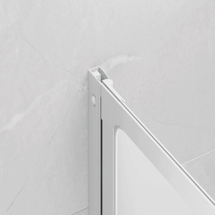 Parete per Doccia e Vasca Bagno 117x120cm 3 Pannelli Pieghevole 140784