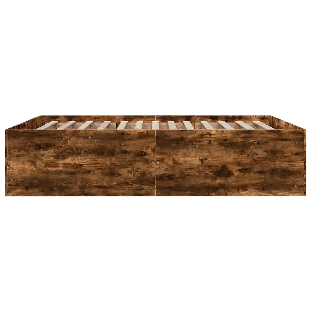 Giroletto-Struttura Letto Rovere Fumo 150x200 cm in Legno Multistrato 607697