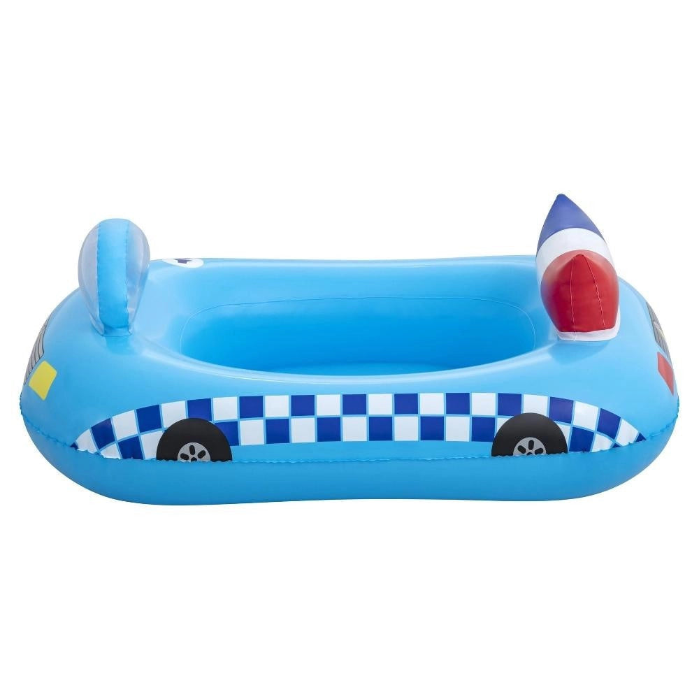 Trade Shop - Barchetta Auto Della Polizia Azzurro Con Altoparlante Incorporato 97x74cm 34153 -