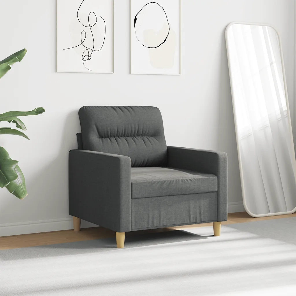Poltrona | Sedia Relax Grigio Scuro 60 cm in Tessuto