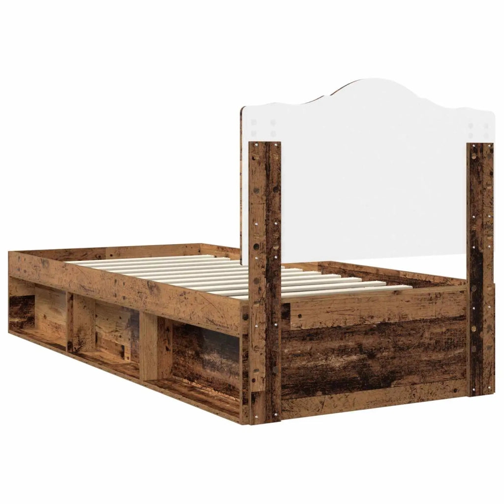 Struttura del letto-Giroletto Legno vecchio 75 x 190 cm Pino massello 294989