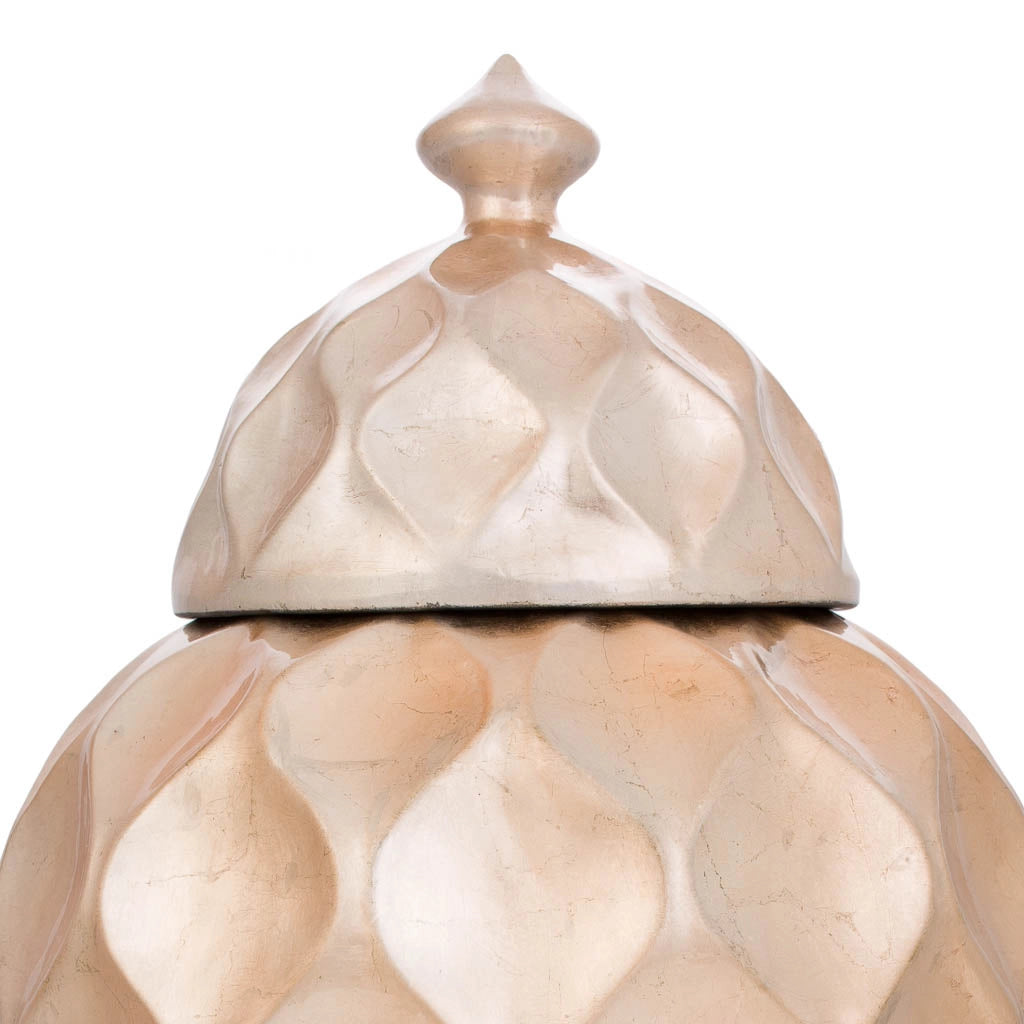 Vaso in ceramica dorata 30,5x30,5x47h