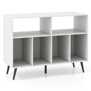 Mobiletto per giradischi a 3 livelli con scaffali per vinili tavolino per dischi con 5 gambe,Supporto per giradischi Bianco-Scaffali e librerie