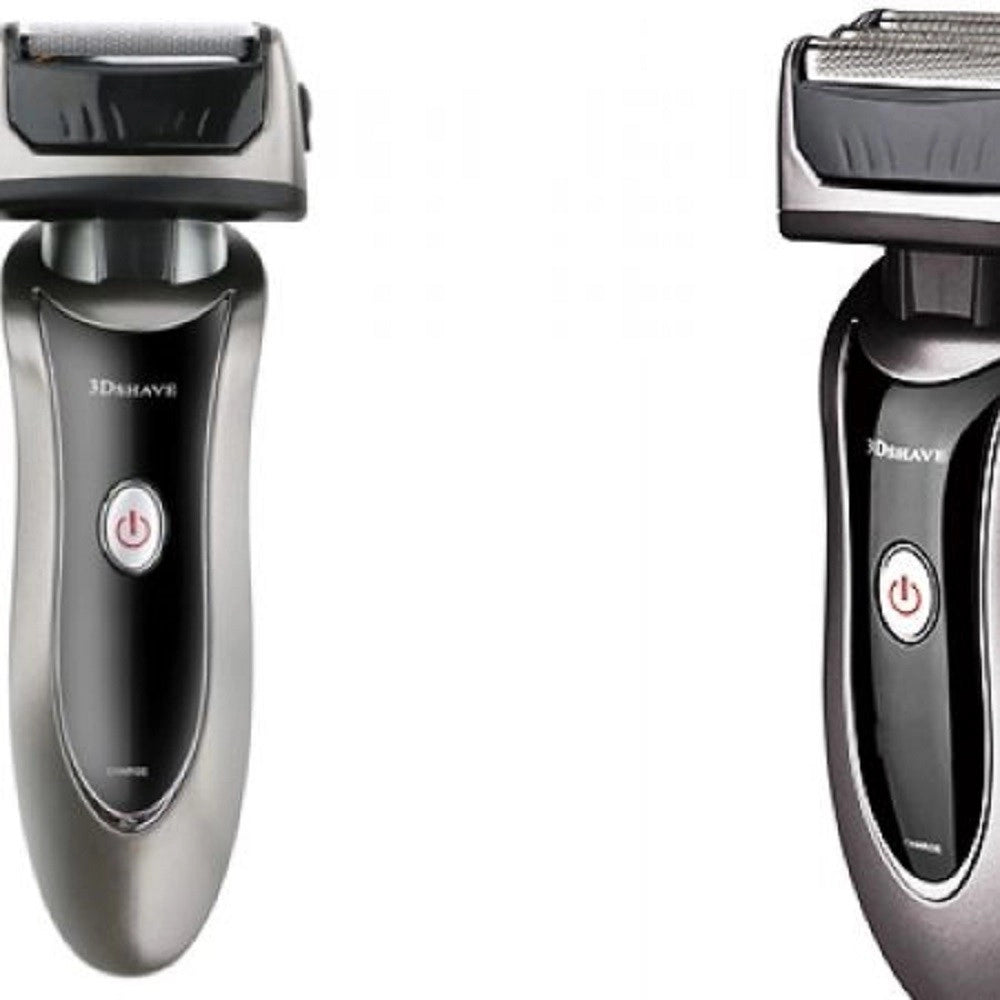 Trade Shop - Rasoio Elettrico Uomo Taglia Barba Ricaricabile A Batteria Impermeabile Gm-7050 -
