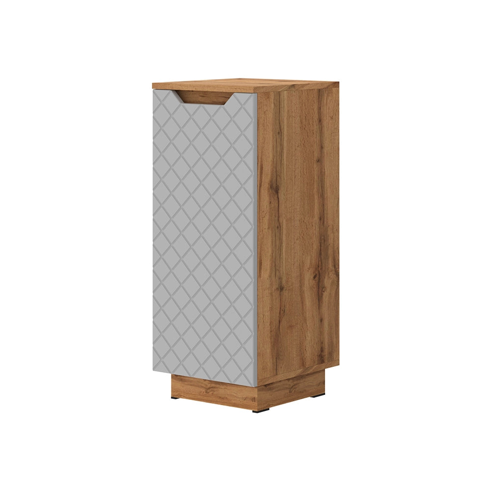 Vicco mobiletto bagno Rovere/grigio con struttura in piastrelle 33.4 x 81.9 cm