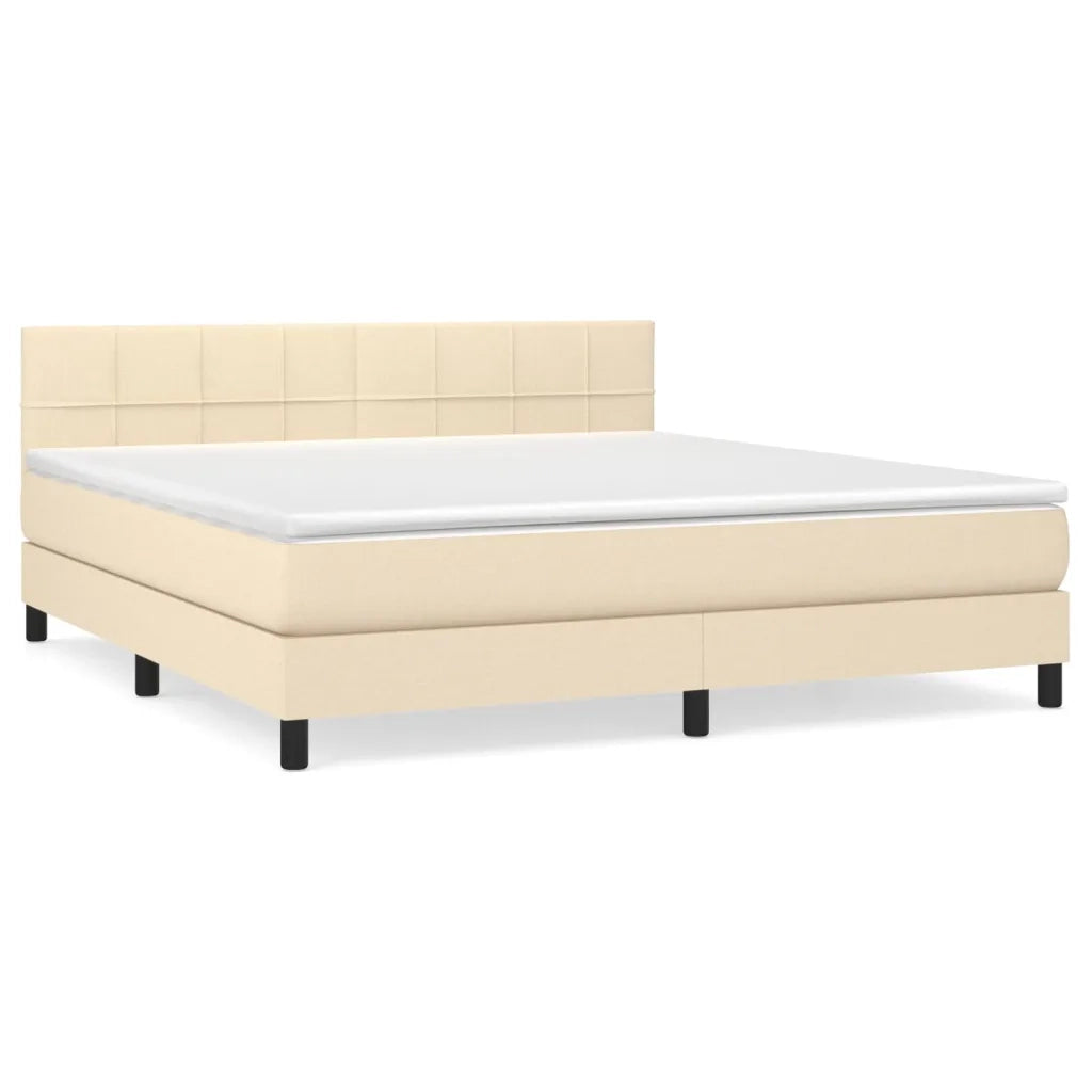 Giroletto a Molle con Materasso Crema 160x200 cm in Tessutocod mxl 99494