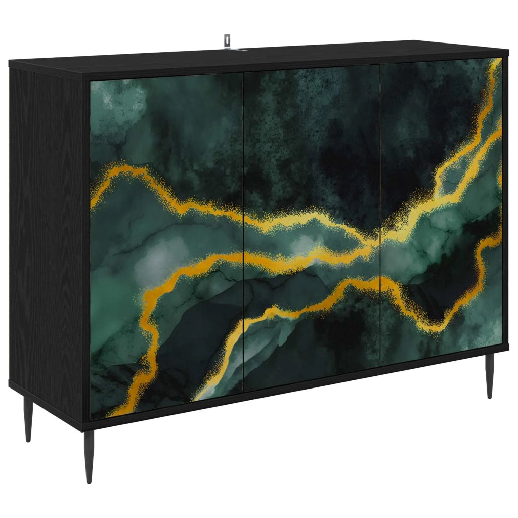 Credenza WIJHE Rovere Nero 102 x 33 x 76 cm 8006974