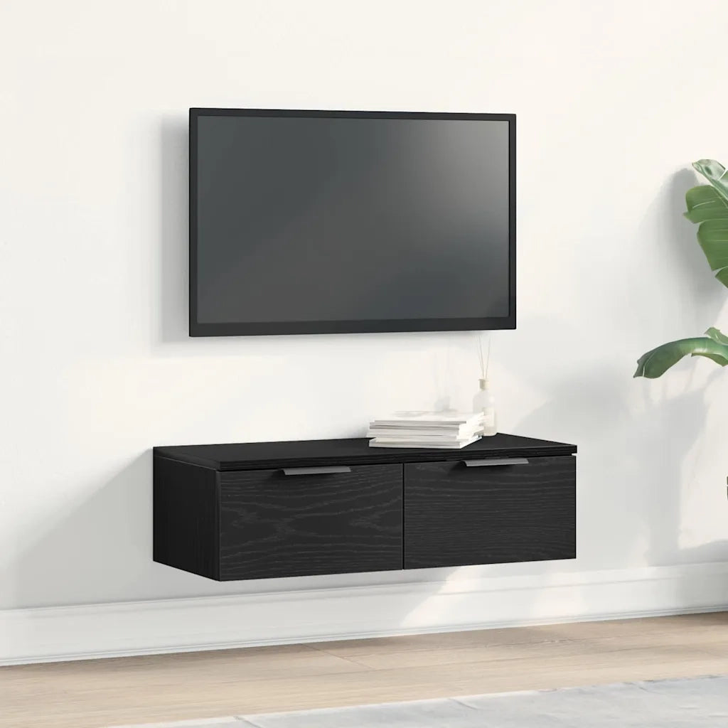 Armadietto a muro Rovere Nero 68 x 30 x 20 cm Legno multistrato 862776