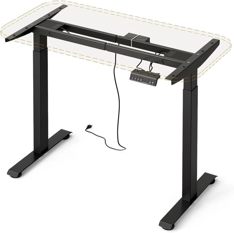 Gambe per tavolo Elevate, Bianco, 2 motori, adatto per superfici di lavoro regolabili in altezza nell'home office