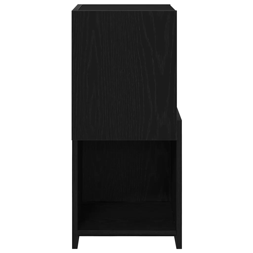Mobile angolare Rovere Nero 30,5x30x65cm Legno multistrato 889838
