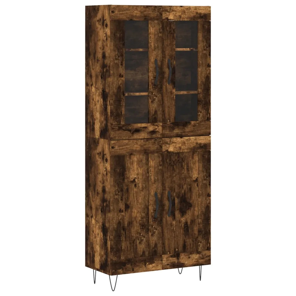Credenza Rovere Fumo  69,5x34x180 cm in Legno Multistrato 3198374