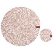 Set di 12 tovagliette e sottobicchieri in iuta naturale fatti a mano 35/10 cm naturale stile boho
