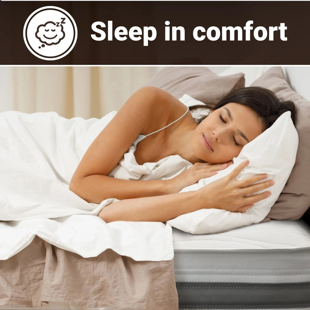 Materasso Singolo 95x200 cm in Memory Antibatterico | Altezza 25 cm | Rivestimento 3D Air in Fibra Ipoallergenica | Materasso Ortopedico a 7 Zone Differenziate Termosensibili