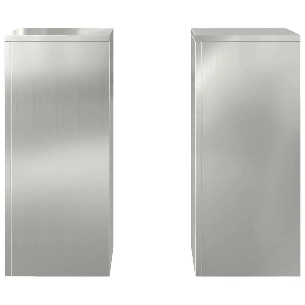 Supporto per piante | Sostegno per piante 2 pz Argento 24 x 24 x 55 cm