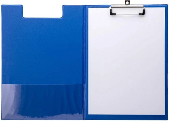 Cartellino da scrivere - Ripiegabile - Blu - Plastico - A4 - 10 pezzi