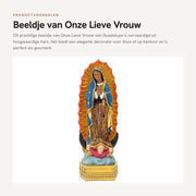 Decorazione Religiosa - Immagine della Nostra Signora di Guadalupe - Altezza 20 cm - Scultura in Resina - Figura Cristiana - Decorazione da Scrivania