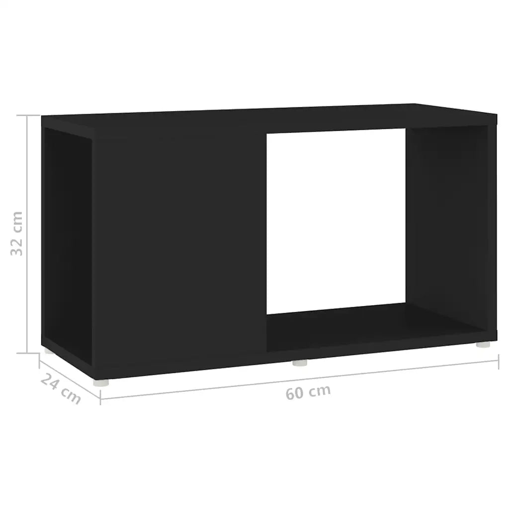 Mobile TV | Armadietto TV | Mobile Porta TV Nero 60x24x32 cm in Truciolato