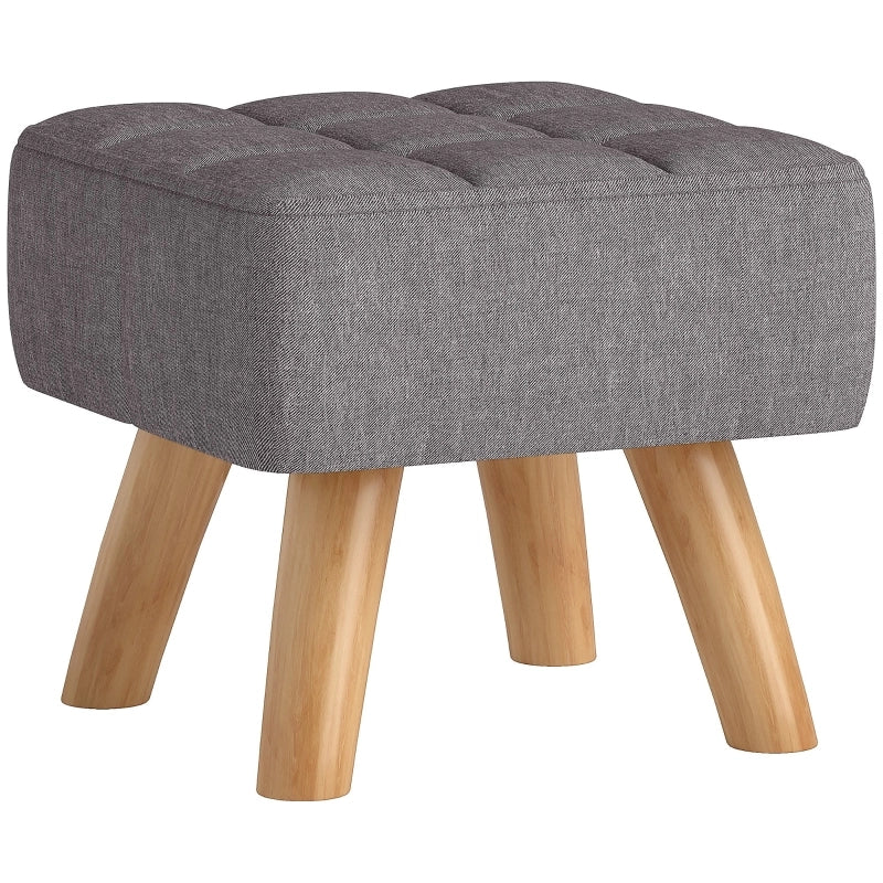 SGABELLO poggiapiedi 27x27x26 cm Grigio in poliestere