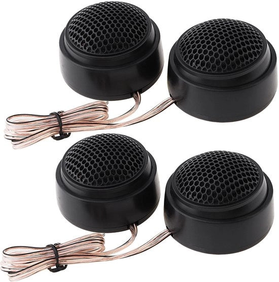 Pacco di 4 autoluidsprekers universali, alta efficienza tweeter mini-dometweeter