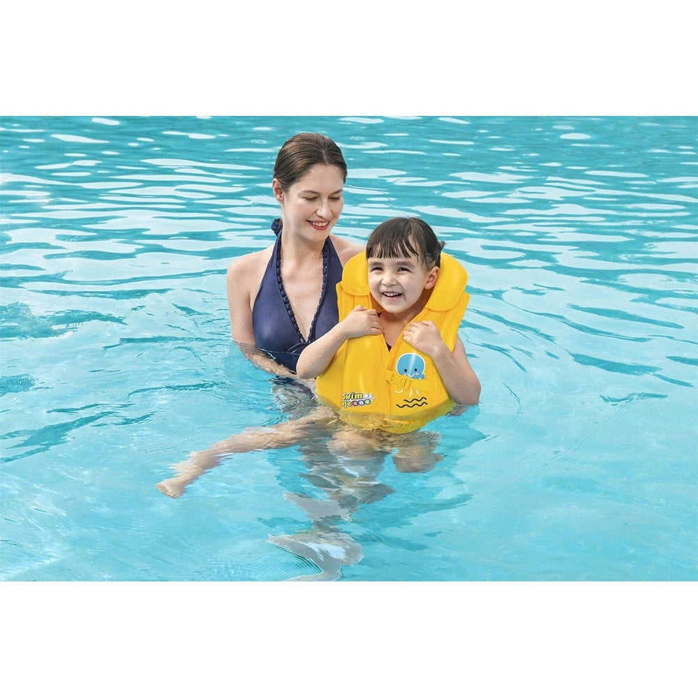 Trade Shop - Giubbotto Salvagente Gonfiabile Nuoto 2 Fibbie Regolabili Per Bambini 3-6 Anni 32034w -