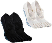 Calze antiscivolo per donna con dito intero - Calze antiscivolo per Pilates - Calze per balletto - Calze antiscivolo per yoga - Calze per pavimento - Adatto per Pilates, Balletto, Danza, Senza calze