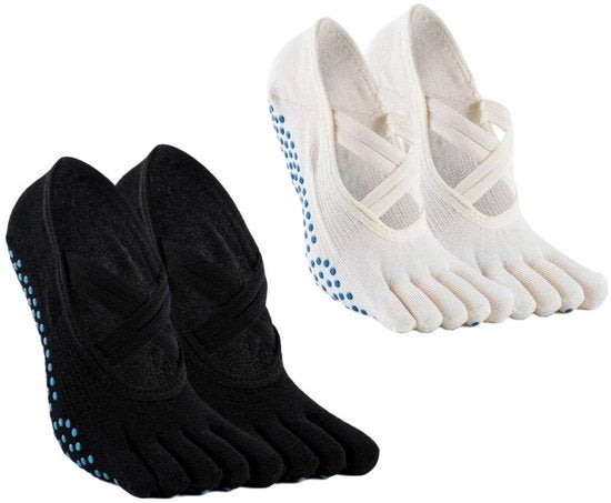 Calze antiscivolo per donna con dito intero - Calze antiscivolo per Pilates - Calze per balletto - Calze antiscivolo per yoga - Calze per pavimento - Adatto per Pilates, Balletto, Danza, Senza calze