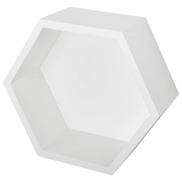 MENSOLA ESAGONO 12X27X27CM BIANCA