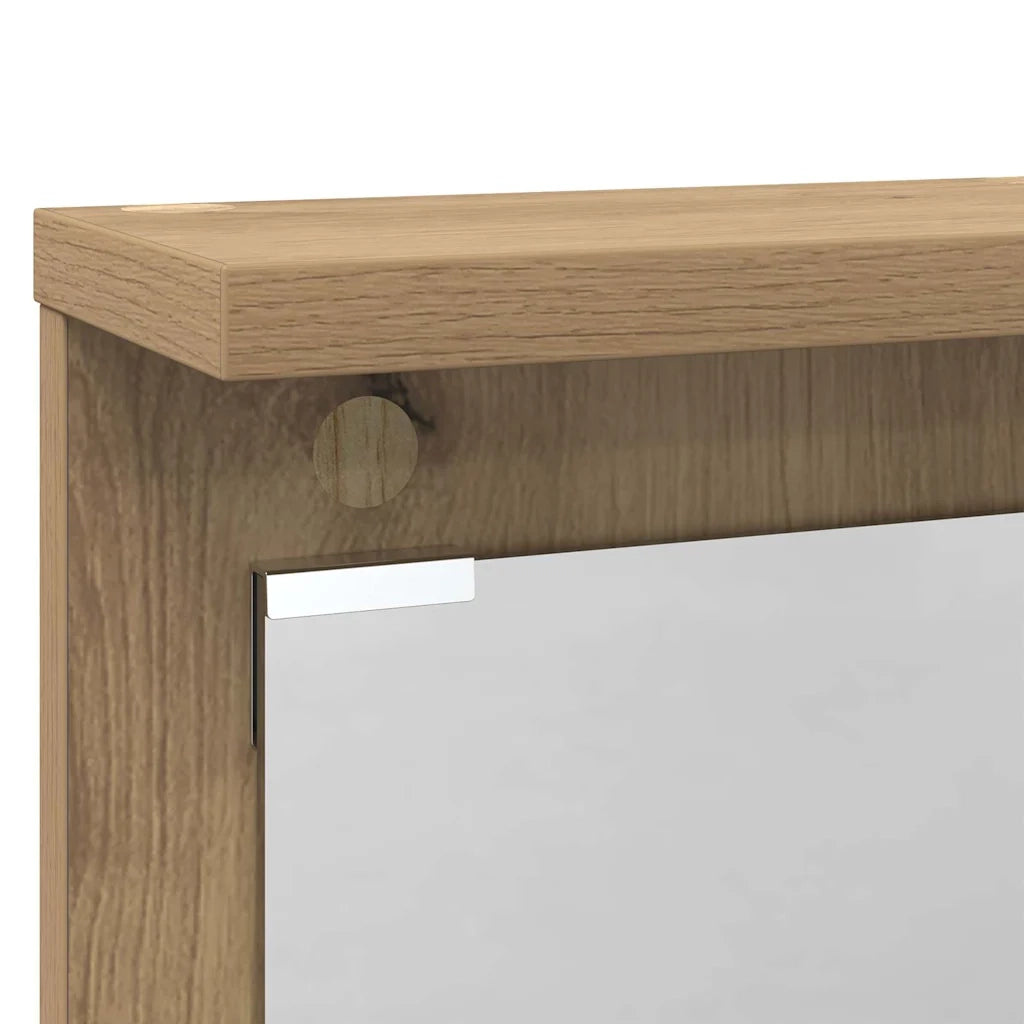 vidaXL Appendiabiti a muro rovere artigianale 84 x 10 x 80 cm