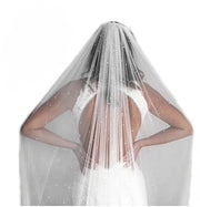 Pareo di nozze - Elegant e morbido - Bianco/Ivrea - Accessori per capelli - Perfetto per matrimoni - 1 strato, 45-500 cm