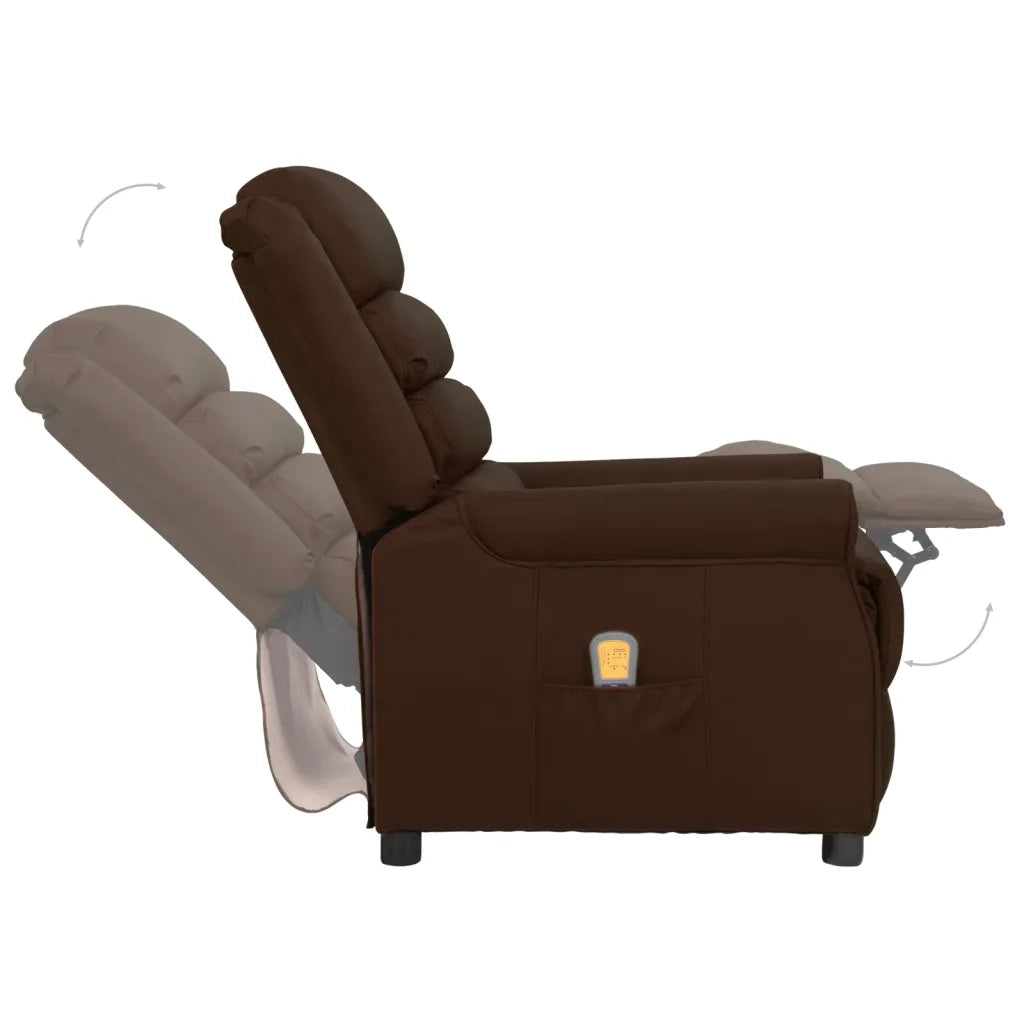 Poltrona Massaggiante Marrone in Similpelle 338830
