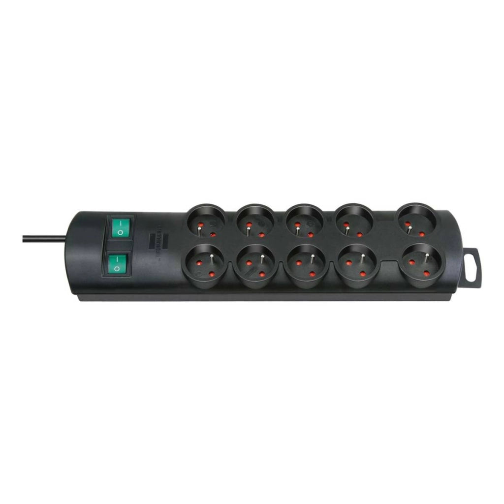 Ciabatta con 10 prese universali Primera-Line 2m Nero Brennenstuhl