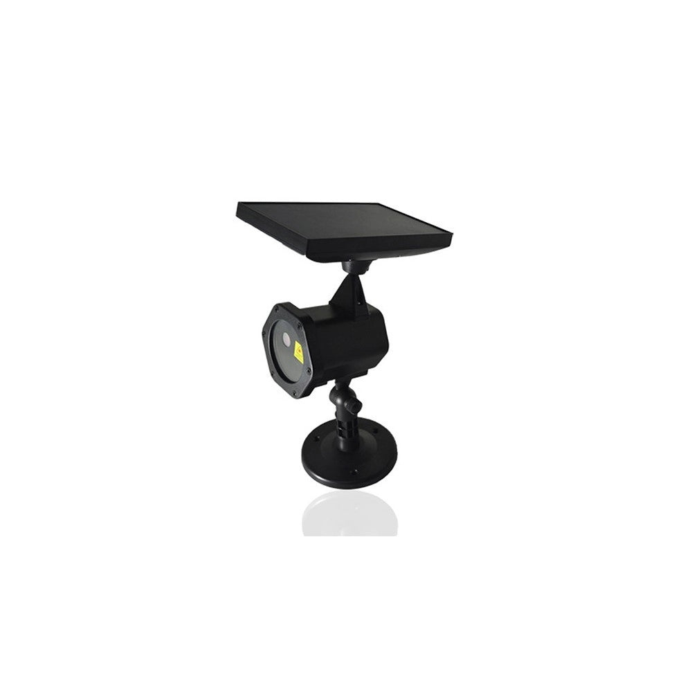 Trade Shop - Proiettore Laser Con Pannello Solare Natalizio Fascio Luce Verde Rosso -