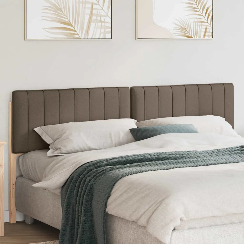 Testiera imbottita Marrone e taupe 200 cm Pino massello 880161