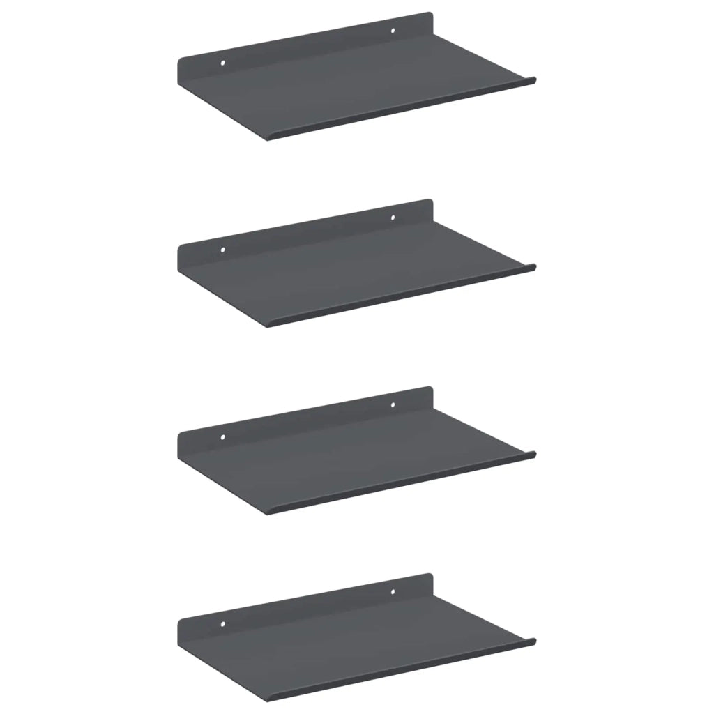 Mensola sospesa 4 pcs Antracite 30 x 18 x 2,5 cm Acciaio
